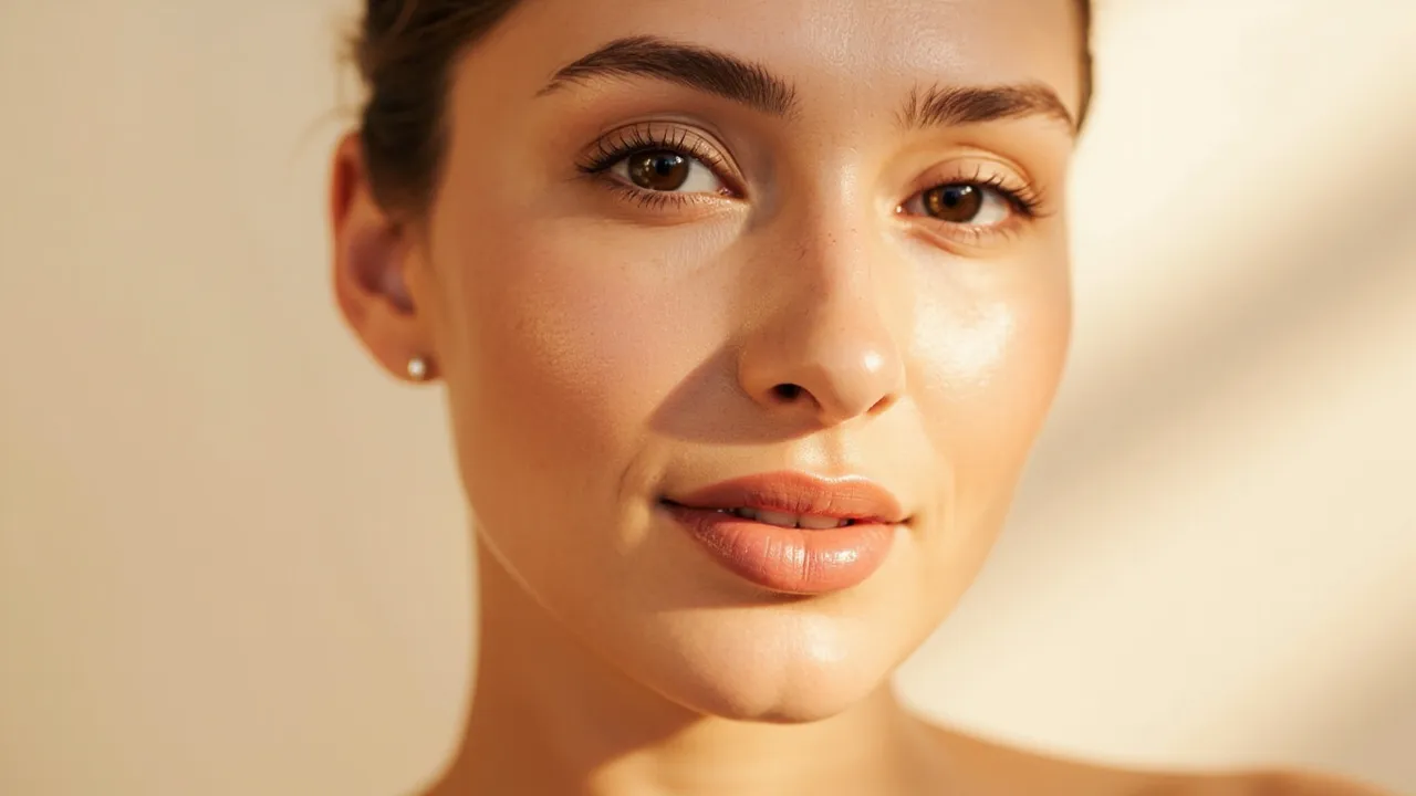 Porträt mit gesund wirkender, strahlender Haut bei weichem Tageslicht